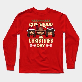 Funny Christmas Song Shadows Kawaii Vampire Cartoon Long Sleeve T-Shirt